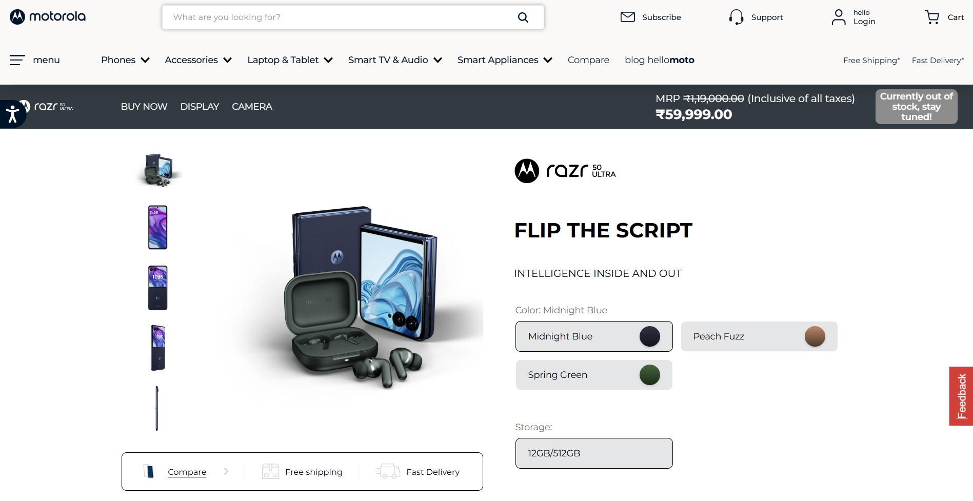 Motorola Razr 50 Ultra Price Drop You CAN’T Ignore: Is This Foldable Phone a Steal in 2025? 3 Motorola.in Listing