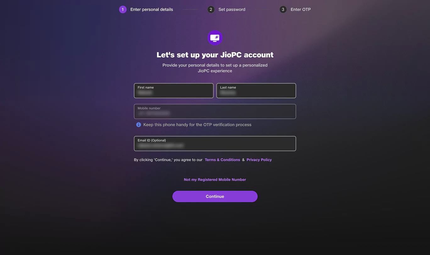 JioPC Setup