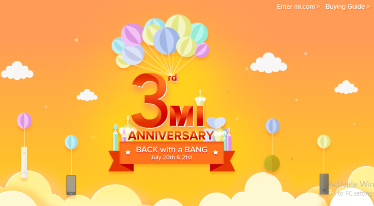 3rd Mi Anniversary Sale