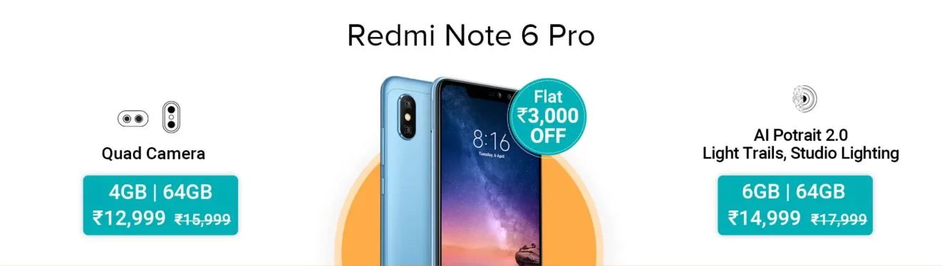 Mi Days Sale on Flipkart: Heavy Discounts on Xiaomi Phones 1 Mi Days Sale - Redmi Note 6 Pro
