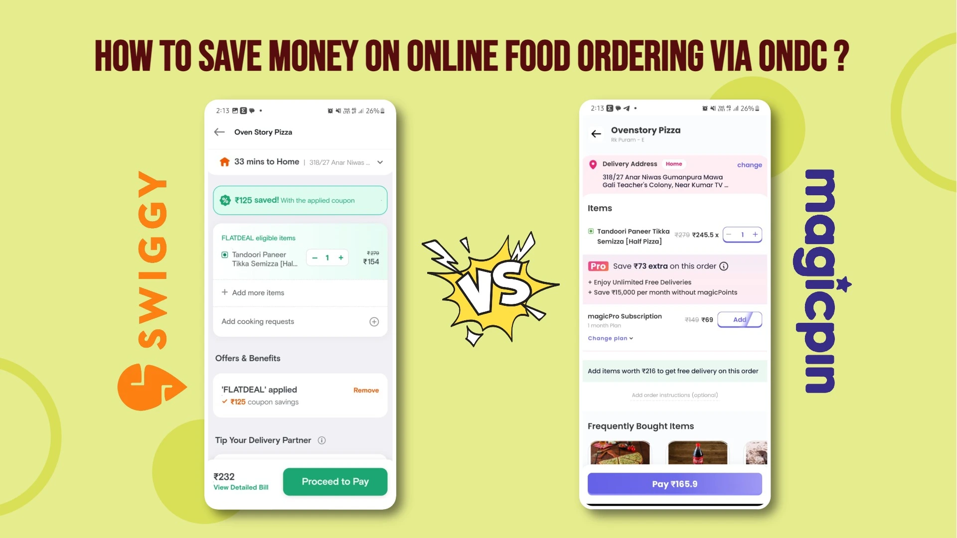 how to save money on Online Food delivery